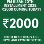pm kisan 20th installment, check beneficiary list, ekyc and payment status
