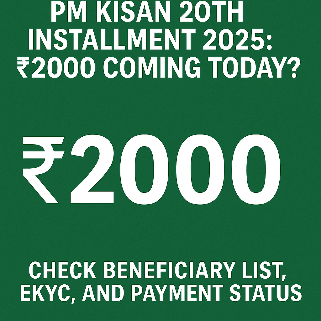 pm kisan 20th installment, check beneficiary list, ekyc and payment status