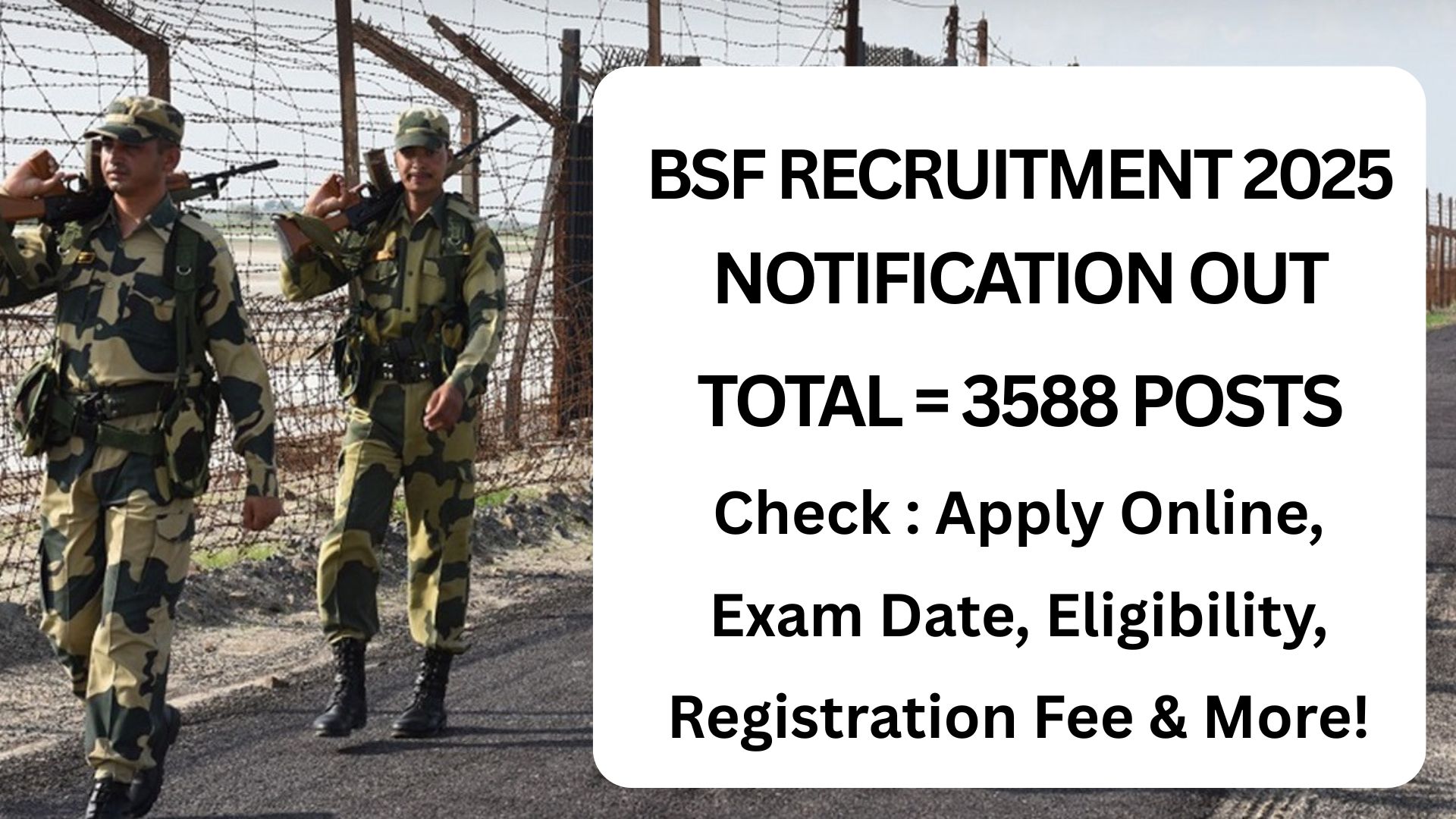 BSF Constable Tradesman Recruitment 2025