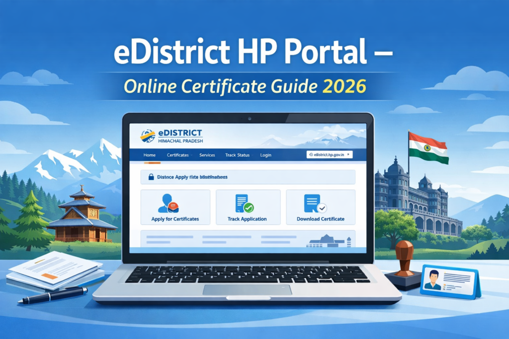 eDistrict HP Portal Guide 2026 edistrict.hp.gov.in - Complete guide