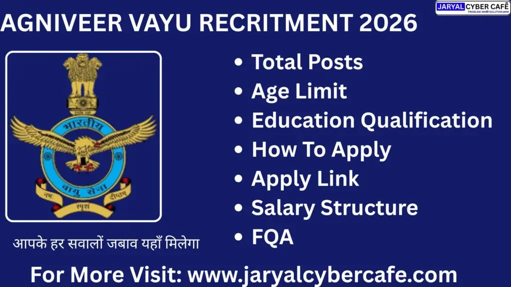 Agniveer vayu Recruitment 2026 – Apply Online, Eligibility, Syllabus