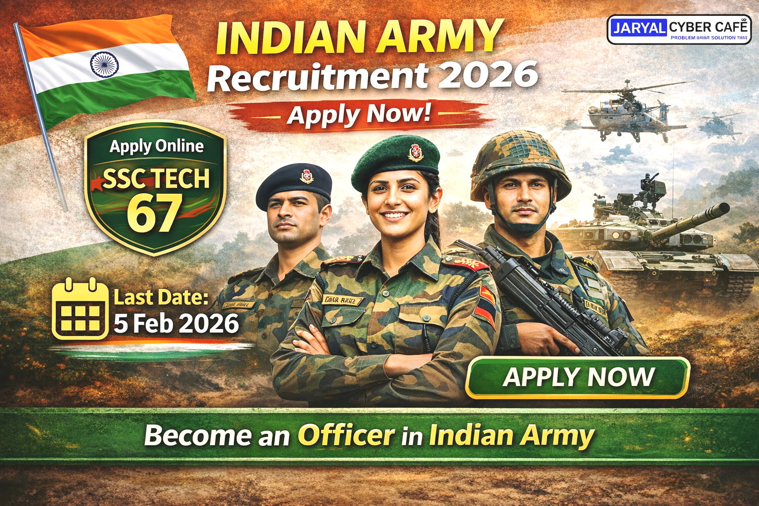 Indian Army Recruitment 2026 SSC Tech 67 apply online, notification, age limit, educational qualification etc