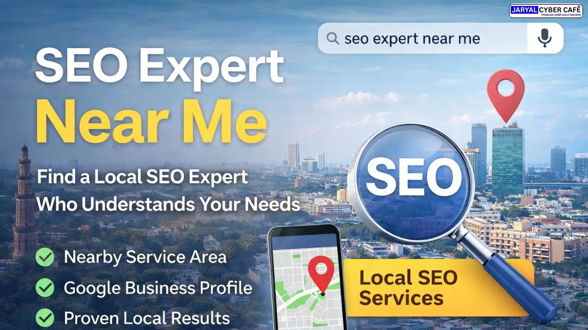 SEO Expert Near Me Serving All Major Cities Across India Jaryal Cyber Cafe