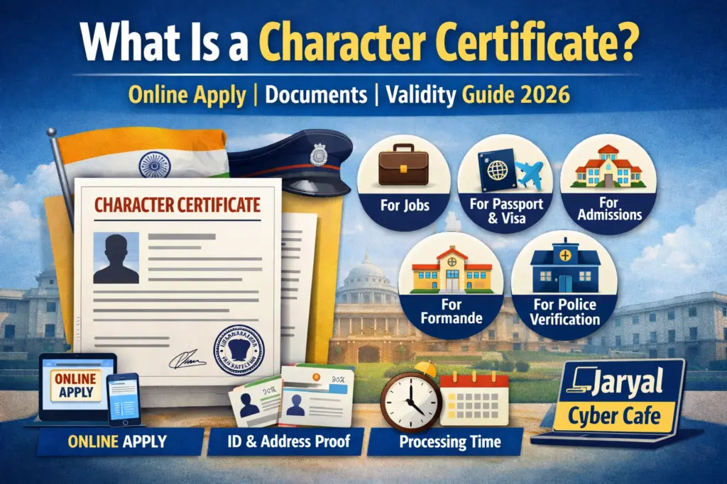 Character Certificate online apply process, documents, validity and uses in India